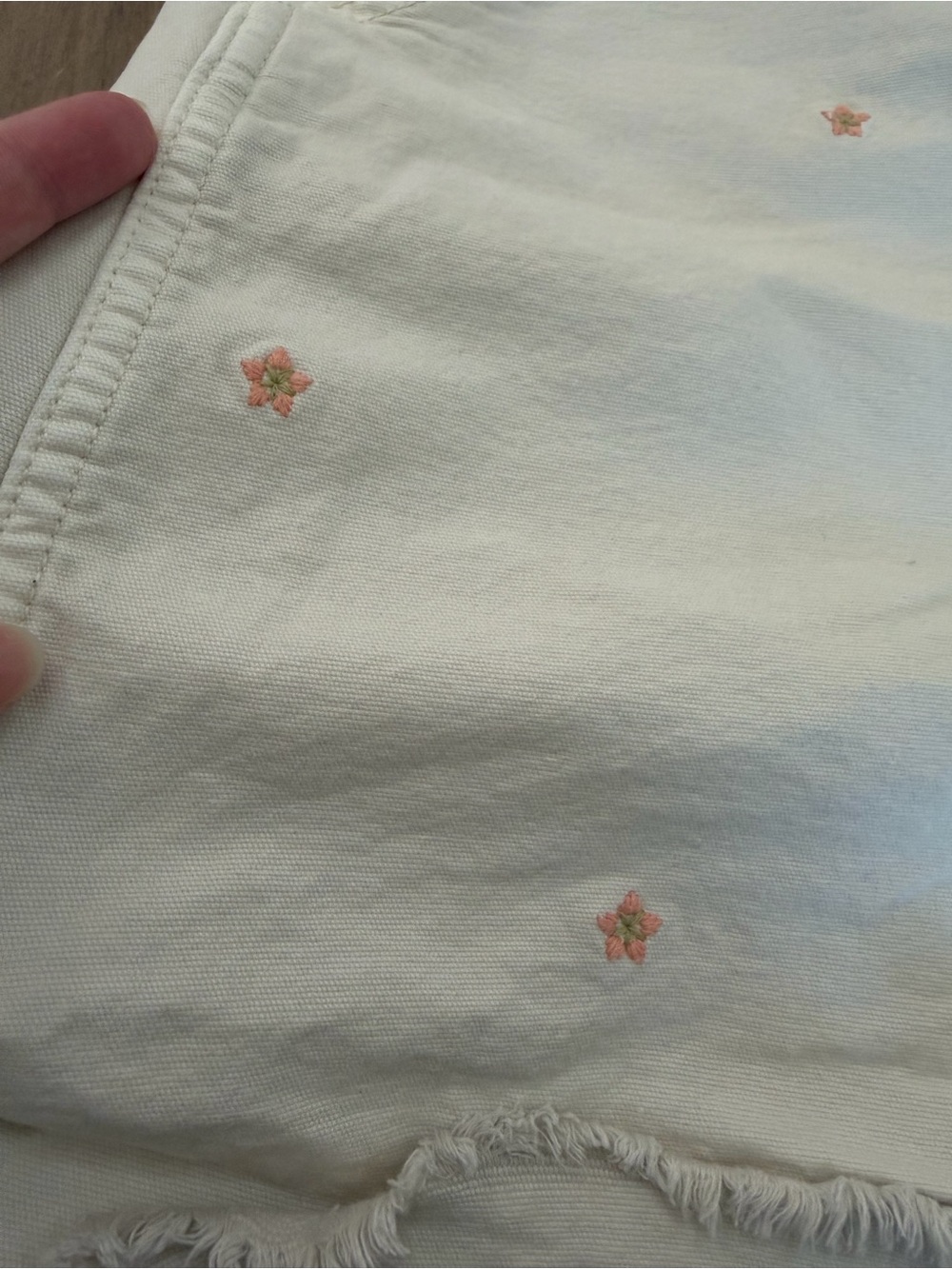 American Eagle highest rise 90s boyfriend shorts floral embroidered sz.16 - Picture 2 of 6
